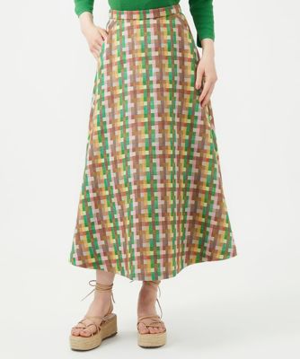 ＜Sybilla (Women)＞チェックジャカードスカート
