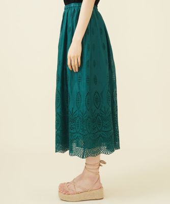 kubosanmade リング刺繍タックギャザースカート kubosanmadeタックギャザースカート(リング刺繍) クボサンメイド