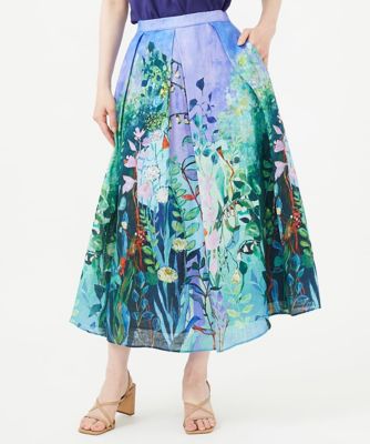 Sybilla プリントアート　 プリーツ　ロングスカート アートフラワープリントスカート | Sybilla (Women)/シビラ | 三越