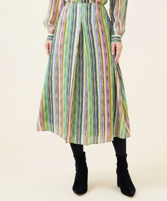ドラマ着用】マルチカラーストライプスカート | ファッション・服  