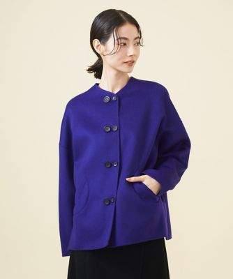 【ＷＩＮＴＥＲ　ＢＬＵＥ】ダブルボタンショートリバーコート