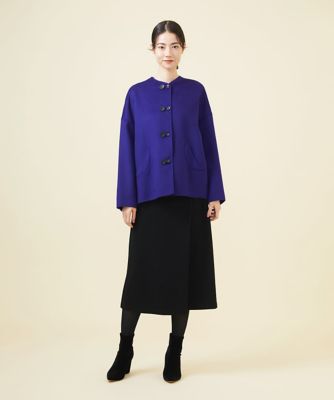 【ＷＩＮＴＥＲ　ＢＬＵＥ】ダブルボタンショートリバーコート