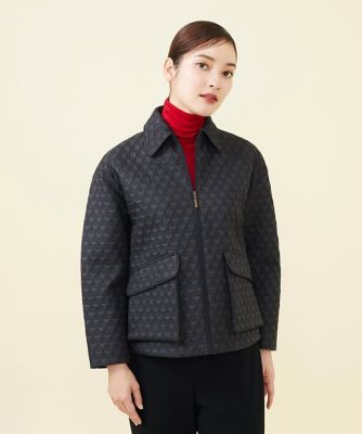 トライアングルキルトショートコート