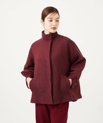 【ニジイロ】シビラ スタンドカラーAラインツイードジャケット ニジイロ様専用】シビラ スタンドカラーAラインツイードジャケット