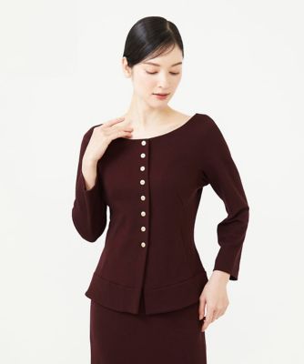 Sybilla (Women)/シビラ ボタンデザインラウンドネックジャケット