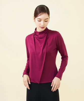SUKALA】アシンメトリードレープTee SUKALA】アシンメトリーメッシュトップス(Mサイズ コーラル