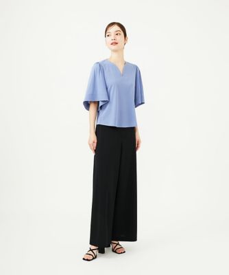 ✨美品✨ジプソフィア　スモッキングカットソー　フレアスリーブ　ベルスリーブ日本製 DRESOPHY】フレアスリーブカットソー(トップス)｜S.ESSENTIALS
