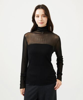 Sybilla (Women)/シビラ シルクチュールシアータートル 94ブラック トップス【三越伊勢丹/公式】