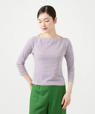 ＜Sybilla (Women)＞ボーダーボートネックカットソー