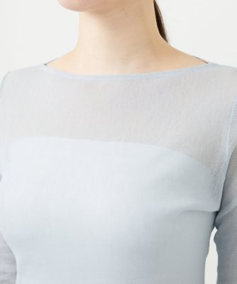 ANLICOアンリコ　さえら　コットンチュールカットソー　白　L コットンチュールカットソー | Sybilla (Women)/シビラ | 三越伊勢丹