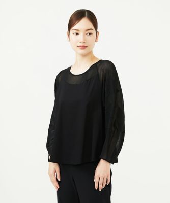 フラワーチュールスリーブカットソー