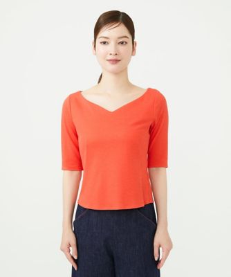 美品✨24AW シビラ パイルジャージーVカットネックカットソー ウール M ワイドVネックカットソー | Sybilla (Women)/シビラ | 三越伊勢丹