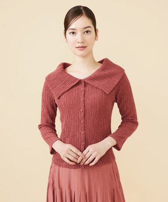 シャーリングビッグカラーカットソー