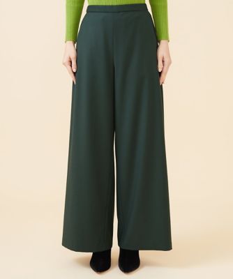 ツイルギャバジンストレッチワイドパンツ
