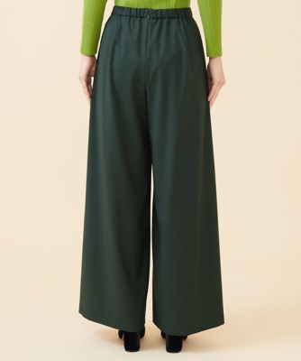 ツイルギャバジンストレッチワイドパンツ