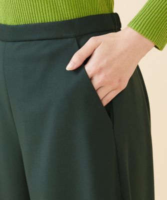 ツイルギャバジンストレッチワイドパンツ