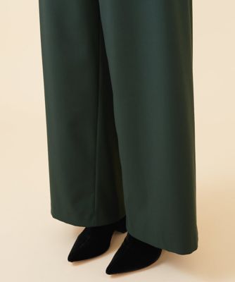 ツイルギャバジンストレッチワイドパンツ