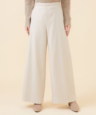 ツイルギャバジンストレッチワイドパンツ