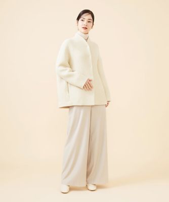 ツイルギャバジンストレッチワイドパンツ