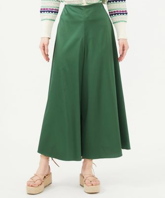 コットンサテンフレアパンツ