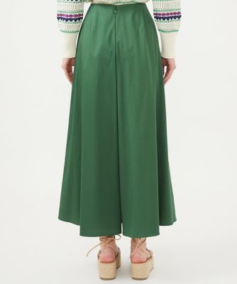コットンサテンフレアパンツ