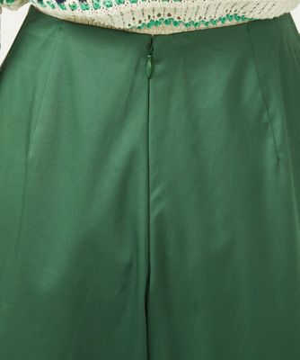 コットンサテンフレアパンツ