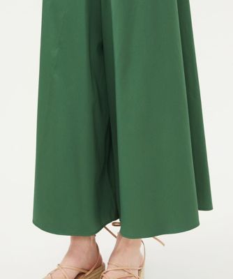 コットンサテンフレアパンツ