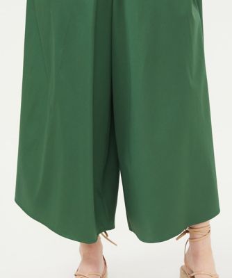 コットンサテンフレアパンツ
