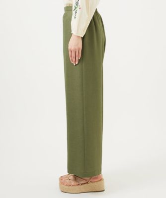 リネン風ストレートパンツ