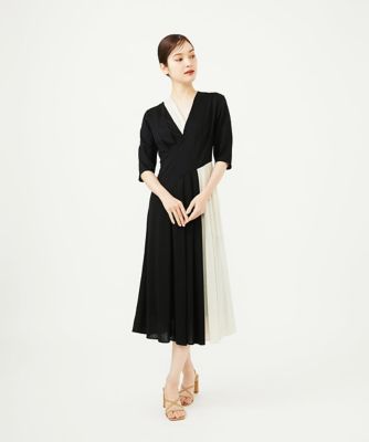 ◆JIGOTTテーラードカラーアシンメトリードレス TADASHI SHOJI】バイカラータイトドレス《WEB＆EPOCA THE SHOP