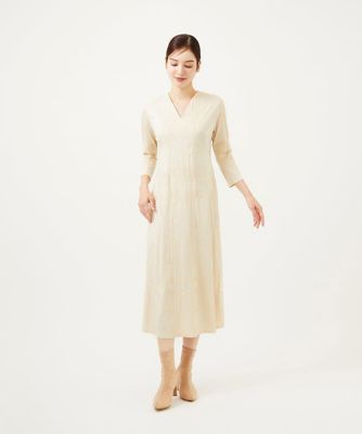 リーフ柄コード刺繍ジャージードレス | Sybilla (Women)/シビラ | 三越