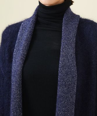 【ＷＩＮＴＥＲ　ＢＬＵＥ】モヘヤラメロングカーディガン