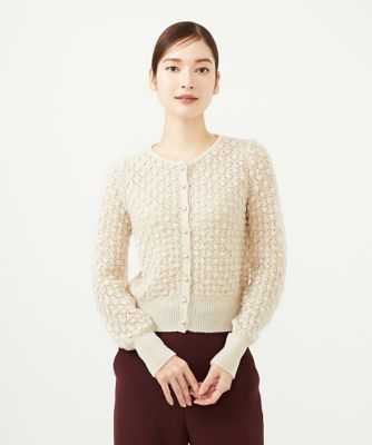 Sybillaハンドニットカーディガン　(新品未使用)　Lサイズ 透かし編みカーディガン | Sybilla (Women)/シビラ | 三越伊勢丹