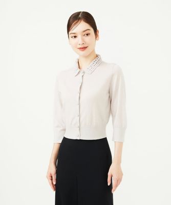 ＜Sybilla (Women)＞レースカラーカーディガン