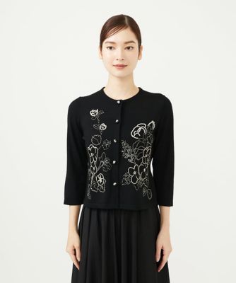 ステッチフラワー刺繍カーディガン | Sybilla (Women)/シビラ | 三越