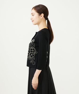 ステッチフラワー刺繍カーディガン | Sybilla (Women)/シビラ