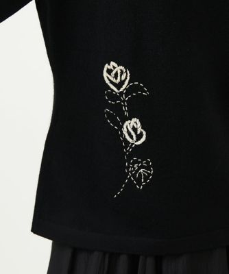 シビラ 華やかなお花の刺繍のカーディガン SSサイズ 黒 シビラ 華やかなお花の刺繍のカーディガン SSサイズ 黒
