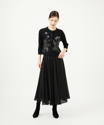 シビラ刺繍カーディガン ステッチフラワー刺繍カーディガン | Sybilla (Women)/シビラ