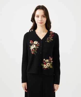ポピーブーケ刺繍カーディガン | Sybilla (Women)/シビラ | 三越伊勢丹