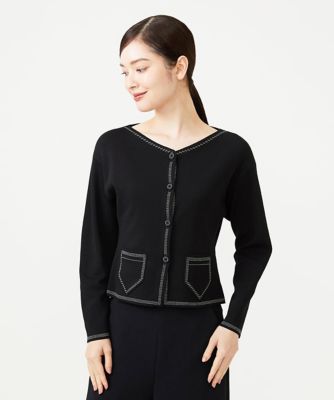 ステッチジャカードカーディガン | Sybilla (Women)/シビラ | 三越
