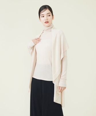 ウールドレープニットジレ
