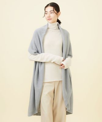 バルキーウールブレンドドレープニットジレ