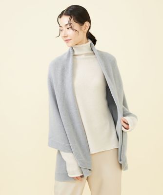 バルキーウールブレンドドレープニットジレ