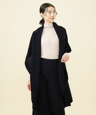 バルキーウールブレンドドレープニットジレ