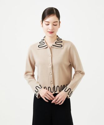 バイカラーコード刺繍カーディガン | Sybilla (Women)/シビラ | 三越