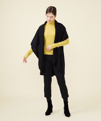 Sybilla　シビラ　ケープ付きジレ　ポンチョ　ワンピース　ウール100% WINTER BLUE】ケープ付きジレ | Sybilla (Women