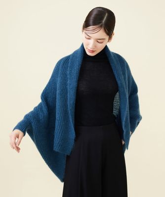 Sybilla (Women)/シビラ 【blue&black】ドルマンスリーブモヘヤカーディガン