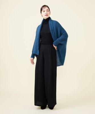 【ｂｌｕｅ＆ｂｌａｃｋ】ドルマンスリーブモヘヤカーディガン