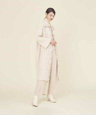 レリーフテクニックロングニットアウター