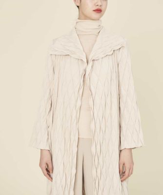 レリーフテクニックロングニットアウター